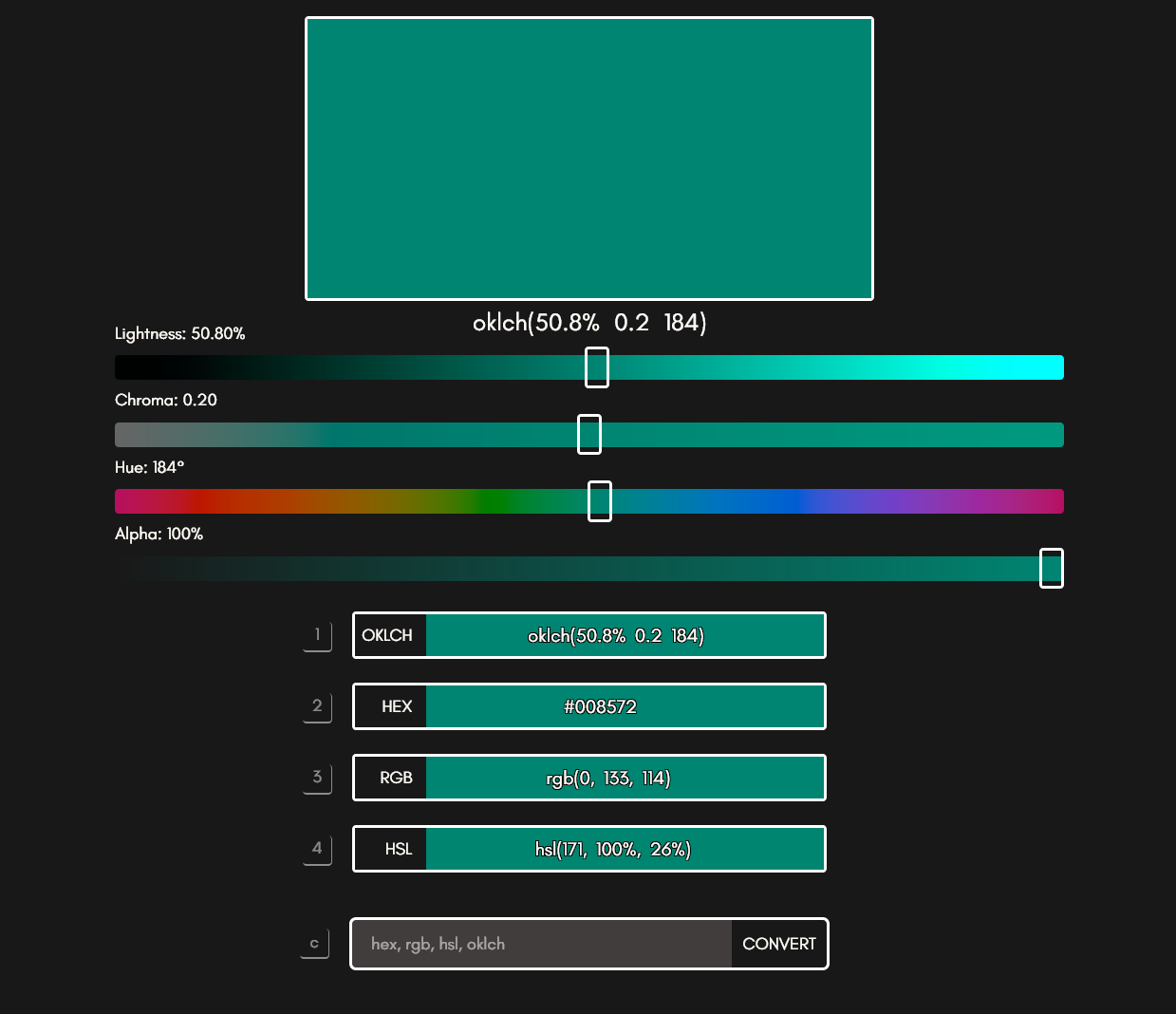 OKLCH Color-Picker